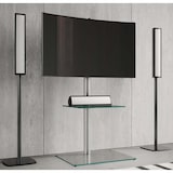 thumbnail of Alani TV Tisch Fernsehtisch 1 Ablage silberfarben, Glas.