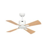 thumbnail of eco neo III 92, wlan-ventilator ohne licht, weißes gehäuse, flügel aus ahorn und buche, casafan