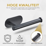 thumbnail of HGMD WC Rolhouder zelfklevend - Zwart - Toiletrolhouder zwart - Toiletrolhouder zonder boren