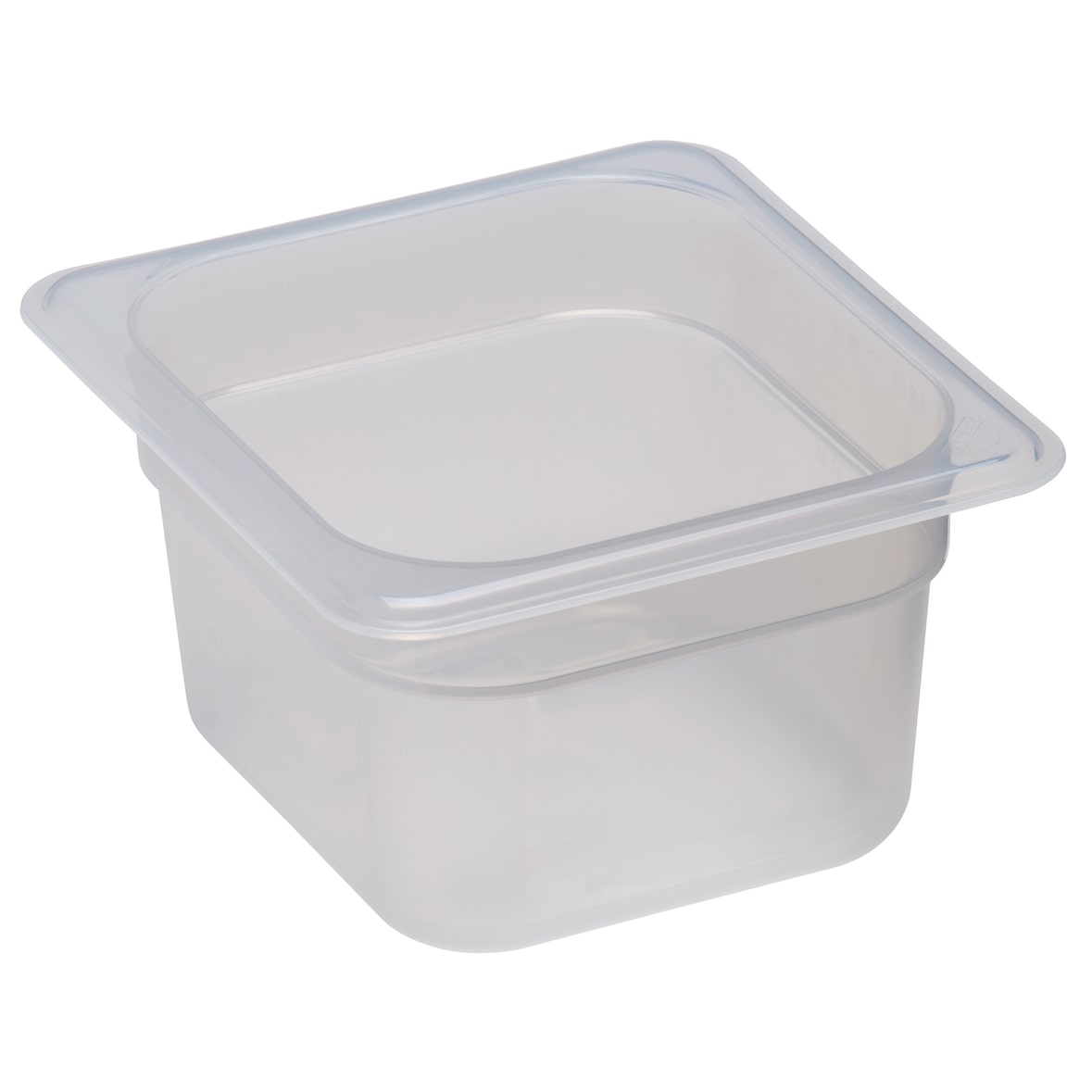 CAMBRO - 64PP-190/6 - Recipiente GN 1/6 1,5 L - 16,2 x 17,6 x 10 cm (tampa não incluída) - Branco translúcido - Caixa com 6 unidades.