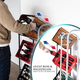 thumbnail of Getränkekistenregal für 3 Kästen "Rocket" - Flaschenregal, Getränkekistenhalter mit Wandbefestigung aus Metall in grau / 49,5 x 32,5 x 115,5 cm