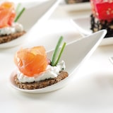 thumbnail of 20x BIO Fingerfoodlöffel aus Zuckerrohr Weiss 5,5x10,5 cm Löffel Einweglöffel Einwegschale Zuckerrohrlöffel Zuckerrohrschale