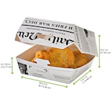 thumbnail of FHC - 500Pcs - Boite burger carton blanc décor journal - 135x125x65mm