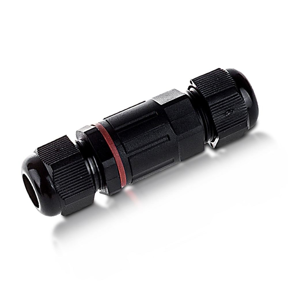 IP68 Kabelverbinder Klemmleiste Muffe Wasserdicht Kabeldicke: 4-6,5mm 3 Polig Kabelquerschnitt: 1 bis 4mm² ( bis 230V) schwarz