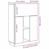 thumbnail of vidaXL Schreibtisch mit Regal Geräucherte Eiche 71.5 x 31.5 x 106.5 cm