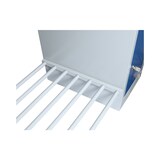 thumbnail of Lüllmann® Garderobe, 2 Abteile links, 1 Abteil rechts, je 5 Fächer, 1800 x 1915 x 500 mm, lichtgrau/enzianblau