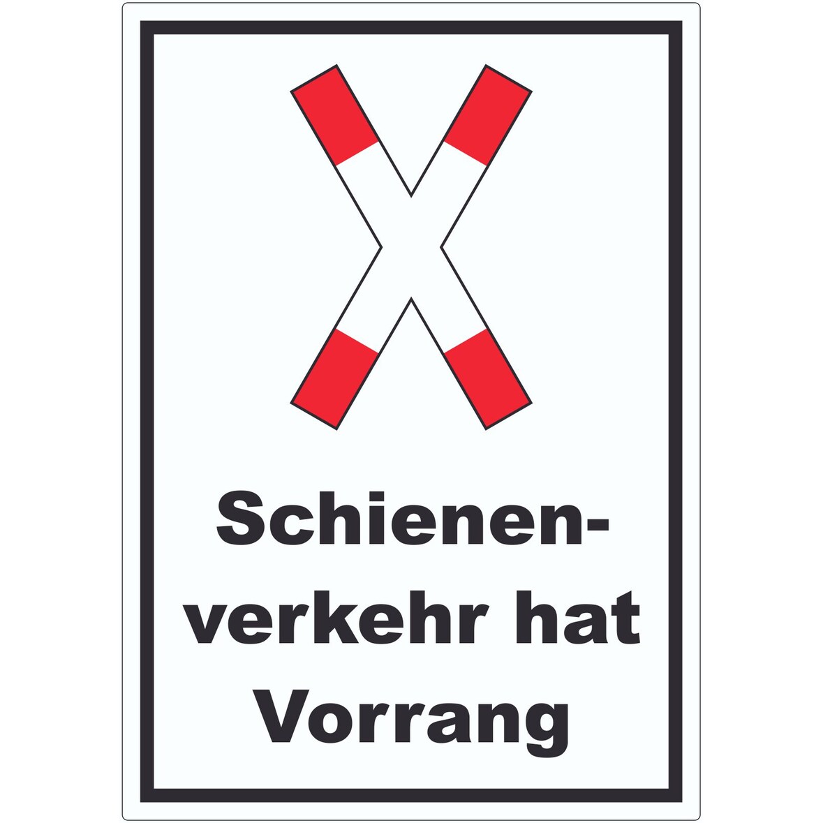 Aufkleber Vorrang Schienenverkehr A0 (841x1189mm)