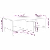thumbnail of vidaXL Couchtisch Geräucherte Eiche 102 x 55 x 35 cm Holzwerkstoff