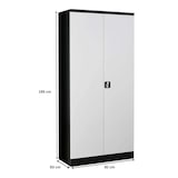 thumbnail of PROREGAL Stahlschrank BEE mit 8 lackierten Fachböden | HxBxT 195x92x50cm | Anthrazit-Weiß | Werkstattschrank Werkzeugschrank Aktenschrank