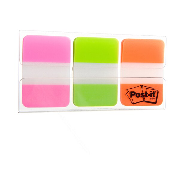 Post-it Durable Index-Haftstreifen Rechteckig 2,54 x 3,81 cm Farbig sortiert 3 Stück à 22 Streifen