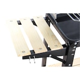 thumbnail of aro Holzkohle Grillwagen, Grillfläche 48 x 28.5 cm, Seiten- und Untenablage, fahrbar, Stahl/Holz, grün