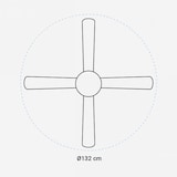 thumbnail of Siroco 4052W Ventilador de Teto Branco-Castanho Pás Reversíveis 132 cm