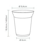 thumbnail of MONOUSO - Sustainable Earth PLA Beker Transparant 400ml (50 stuks)