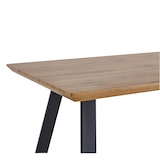 thumbnail of Möbilia eettafel 140 x 80 cm | blad MDF met eiken decor | metalen onderstel | B 140 x D 80 x H 75 cm | naturel-zwart | 18020007 | TAFEL serie