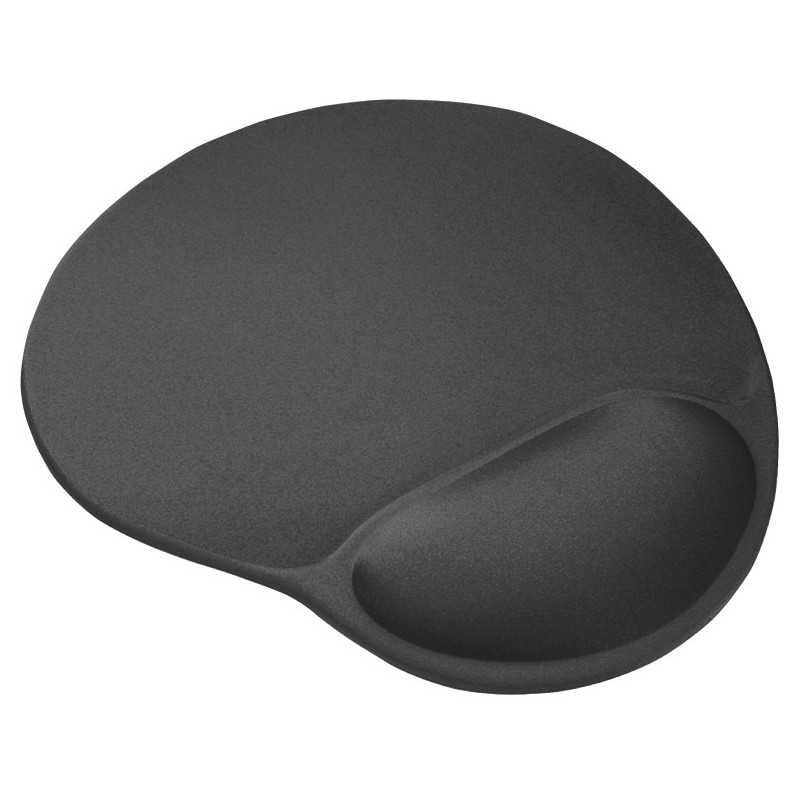 Trust Tappetino ergonomico per mouse BigFoot - Poggiapolsi in gel - Misure 23,6x20,5x1,6 cm - Colore nero TRU-16977