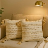 thumbnail of WellHome - Cojín de Yute y Algodón Natural con Relleno Tessel de 400gr 45x45cm