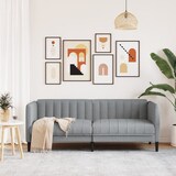 thumbnail of vidaXL Sofa 2-Sitzer Hellgrau Stoff