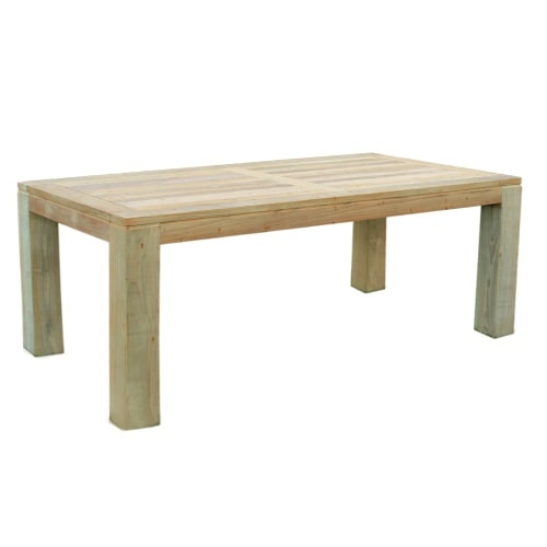 Massiver Premium Teak Tisch rechteckig Gartentisch Gartenmöbel Teakmöbel 220 cm : 220 cm