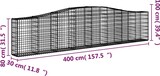 thumbnail of vidaXL Gabionen mit Hochbogen 10 Stk. 400x30x80/100cm Verzinktes Eisen