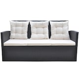 thumbnail of vidaXL 6-tlg. Garten-Essgruppe mit Auflagen Poly Rattan Schwarz