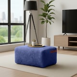 thumbnail of Green Bean® Indoor Sitzhocker Pouf 70x33x28cm EPS-Perlen Füllung & Cordstoff Kuschelig Weich Waschbar - Dunkelblau