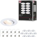 thumbnail of Paulmann Einbauleuchte 10er-Set schwenkbar  rund 90mm 30° GU10 max. 10x10W  230V dimmbar  Weiß 92115