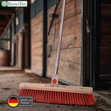 thumbnail of Hochwertiger Straßenbesen 50cm Breit mit 4-Loch Wechselsystem und Aluminiumstiel Besen mit Stiel rote Kunststoff-Borsten