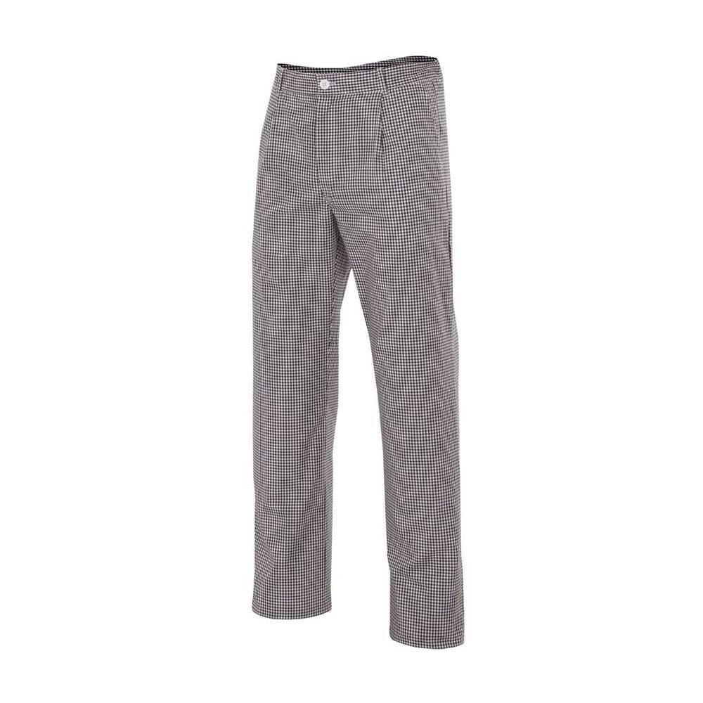 Pantalon de cuisine a carreaux  [Destockage] noir T.50 Velilla