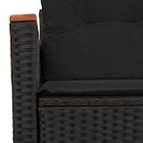 thumbnail of vidaXL Tuinbank 2-zits met kussens poly rattan zwart