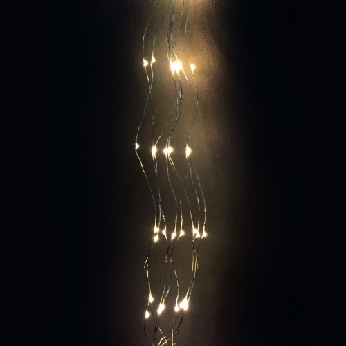 2x 40er Micro LED Schweif Drahtlichterkette Set Batterie Lichterkette warmweiß