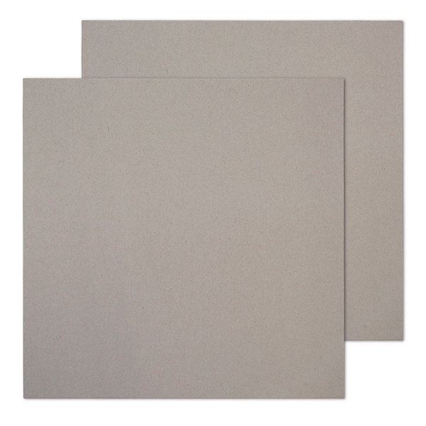 Pack 25 carton 2mm  Scrap Gris 12x12"