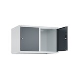 thumbnail of C+P Aufsatzschrank Classic PLUS, 2 Abteile, HxBxT 50x80x50cm, Zylinderschloss, Hellgrau/Anthrazit von PROREGAL