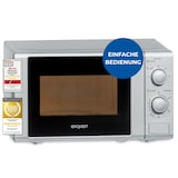 thumbnail of Exquisit Mikrowelle 20L, 700 Watt, 25,5cm Drehteller, 5 Leistungsstufen, Timer, Auftaufunktion, 2 Drehregler, MW 802 silber