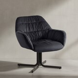 thumbnail of Loungesessel Samt Schwarz Design Clubsessel mit Metallbeine, Schalenstuhl gepolstert mit Rückenlehne, Cocktailsessel Lounge Armlehnen, Sessel mit