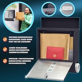 thumbnail of MONZANA® Design Briefkasten Edelstahl mit Zeitungsfach