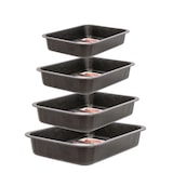 thumbnail of Mamù set van 4 lasagnevormen 20/25/30/35 cm, antiaanbaklaag, aluminium, PFOA-vrij, krasbestendig, gemaakt in Italië
