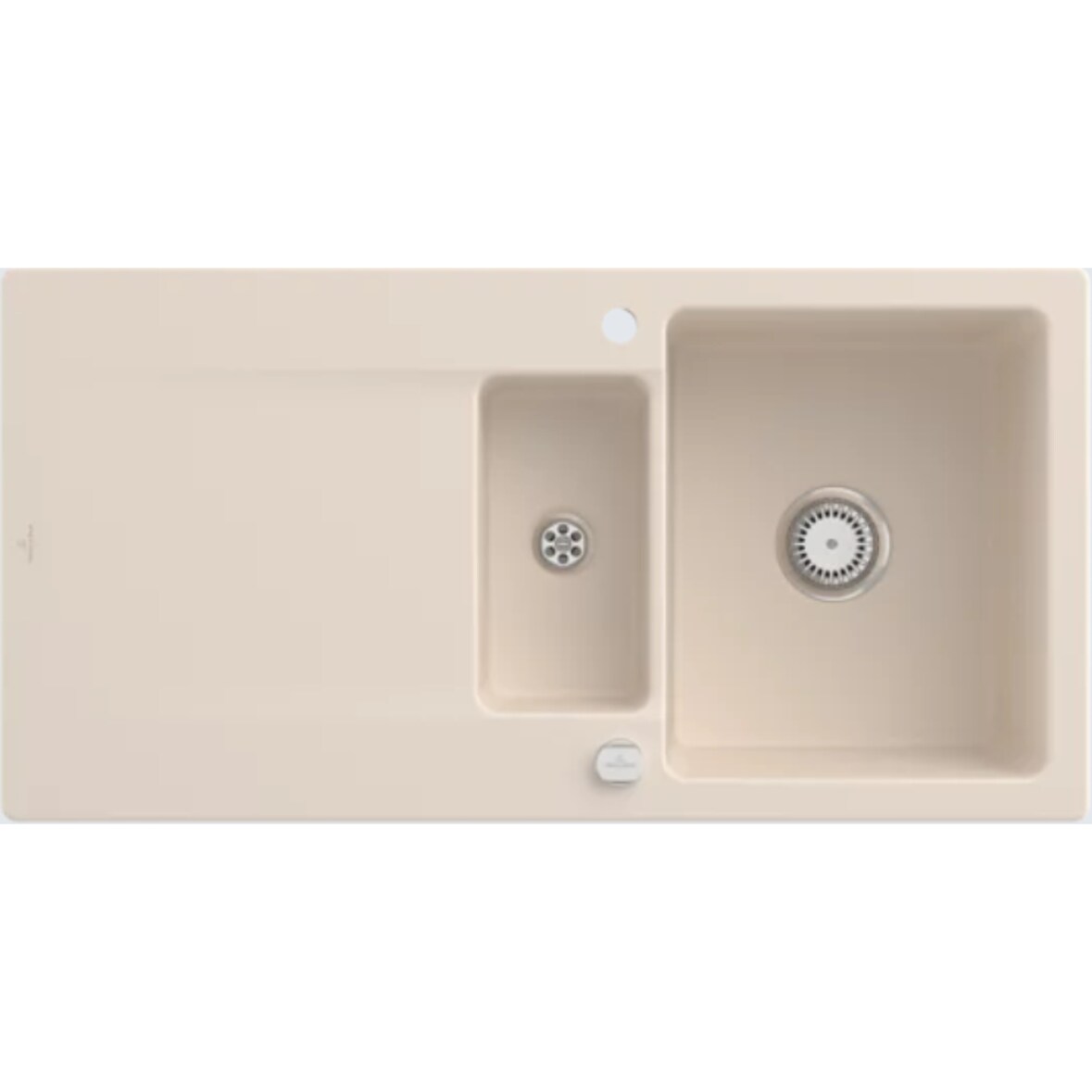 Villeroy&Boch Spülbecken, Küchenspüle Siluet 60 R Ivory 1000x510mm, Unterschrankbreite 60cm