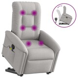 thumbnail of vidaXL Massagesessel mit Aufstehhilfe Wolkengrau Stoff
