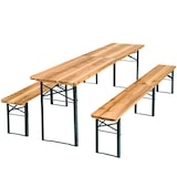 thumbnail of tectake Table de jardin pliante RALF 220 x 50,5 x 77,5 cm avec bancs - marron - 402189