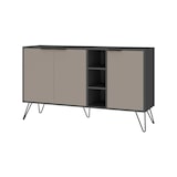 thumbnail of Dmora Credenza Dpenz, Buffet da soggiorno, Madia da salotto, Dispensa da cucina, 142x36h83 cm, Antracite e Beige