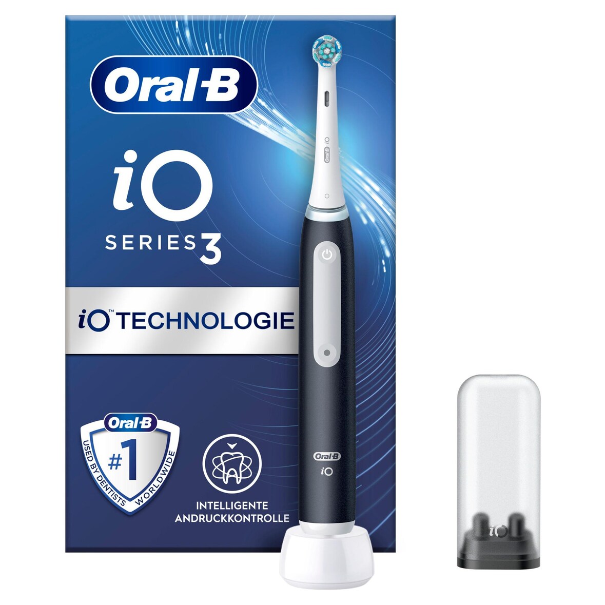 Oral-B iO 3N Elektrische Zahnbürste, Schwarz, 1 Bürste