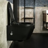 thumbnail of Aloni WC Schwarz Matt Spülrandlos Wand WC mit Taharet Armatur Softclose Deckel Toilette Hängend