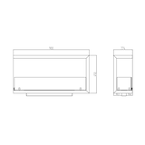 thumbnail of Chimenea de bioetanol de esquina empotrada biochimenea de esquina 90x45 SUTRI 90 SX