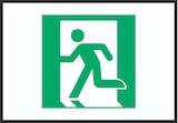 thumbnail of Rettungsweg links Symbol A3 Rückseite selbstklebend Schild