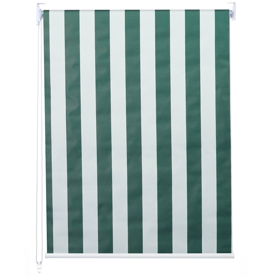 Rollo HWC-D52, Fensterrollo Seitenzugrollo Jalousie, 70x160cm Sonnenschutz Verdunkelung blickdicht ~ grün/weiß