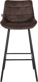 thumbnail of CHEFGASTRO Barhocker GOLDEN GATE Samt HxBxT 104x49x56cm Braun Barstuhl