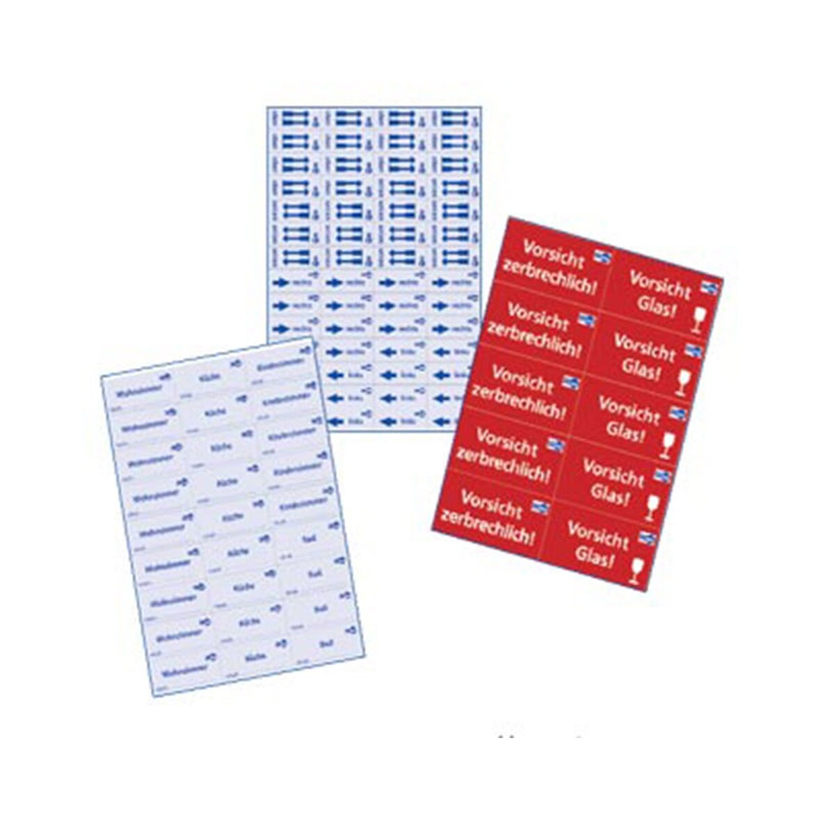 2x Etiketten-Set für Umzug und Achivierung 157 tlg.