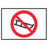 thumbnail of Schlitten fahren verboten Symbol Schild A1 Rückseite selbstklebend
