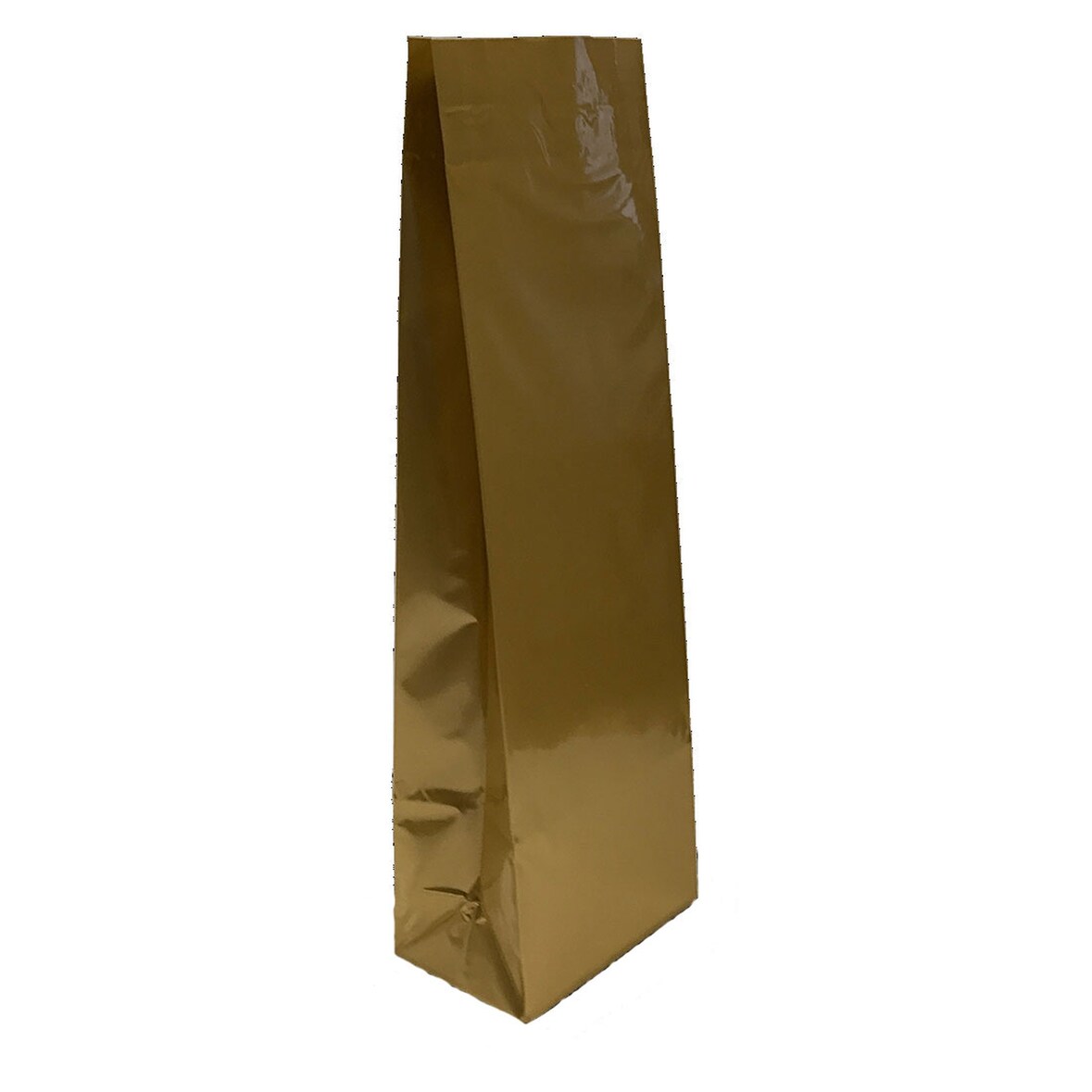 1000x Blockbodenbeutel Gold  55 + 30mm x 175mm 3-lagig
