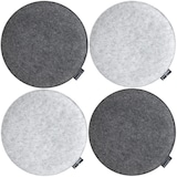 thumbnail of 4 Cojines de Fieltro para Sillas Ø 35x3 Cojín de Asiento Redondo 2-colores Gris